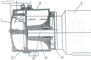 2BV-5110/5111/5121/5131/5161水環(huán)泵結(jié)構(gòu)圖