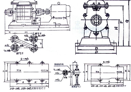 2SK-3P1、2SK-6P1、2SK-12P1、2SK-20P1、2SK-30P1外形及安裝圖